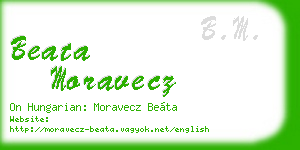 beata moravecz business card