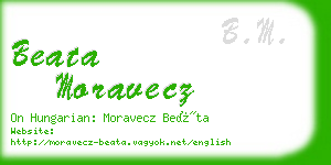 beata moravecz business card
